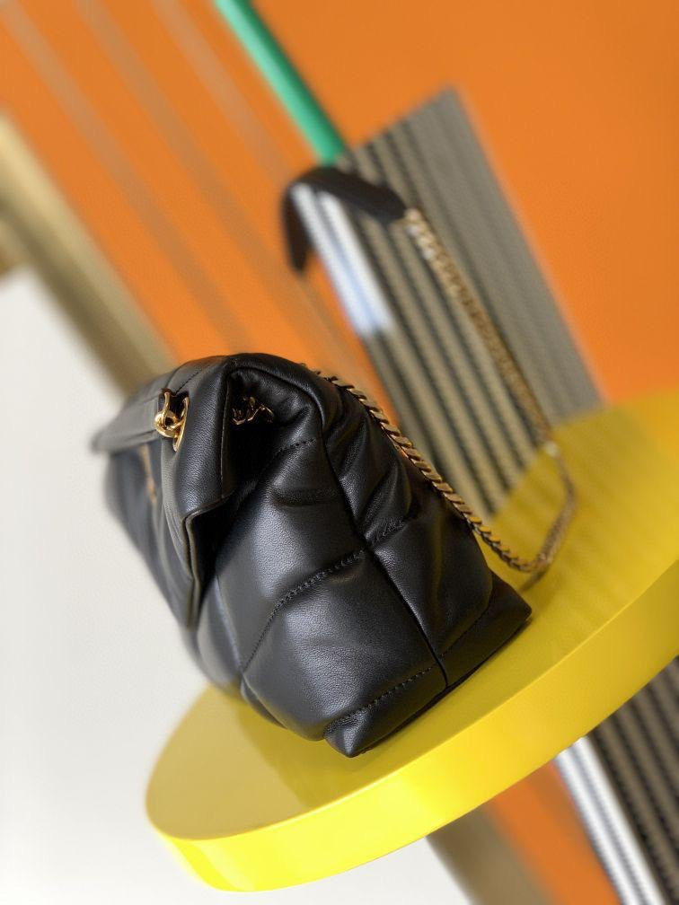 Sac A Main Yves Saint Laurent Puffer Noir Or