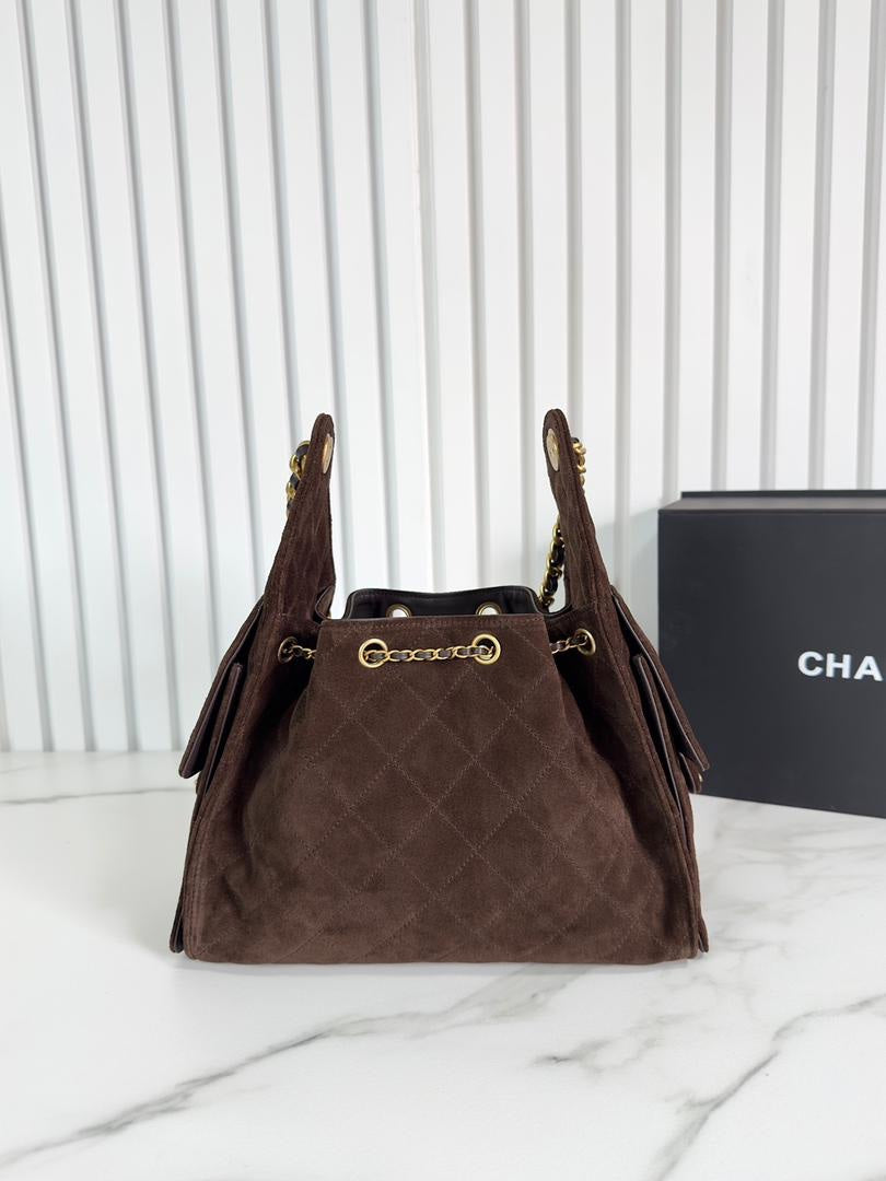 Sac Chanel Daim Marron