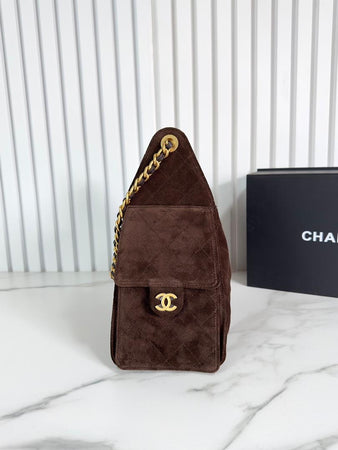 Sac Chanel Daim Marron