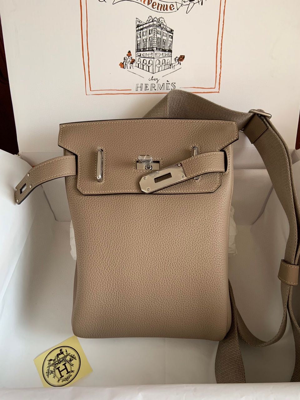 SACOCHE HERMES TAUPE
