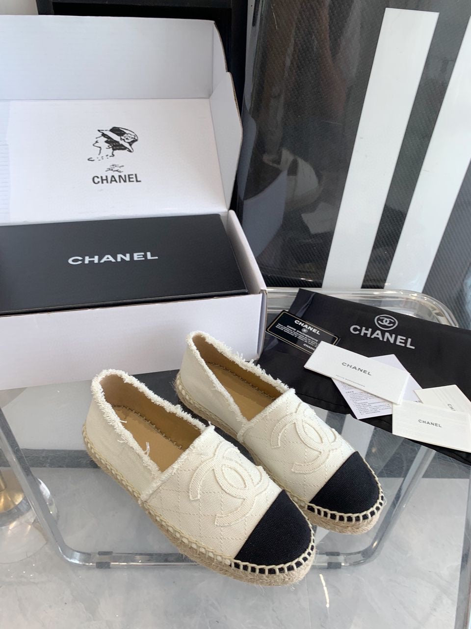 Espadrilles Chanel Femme Blanc