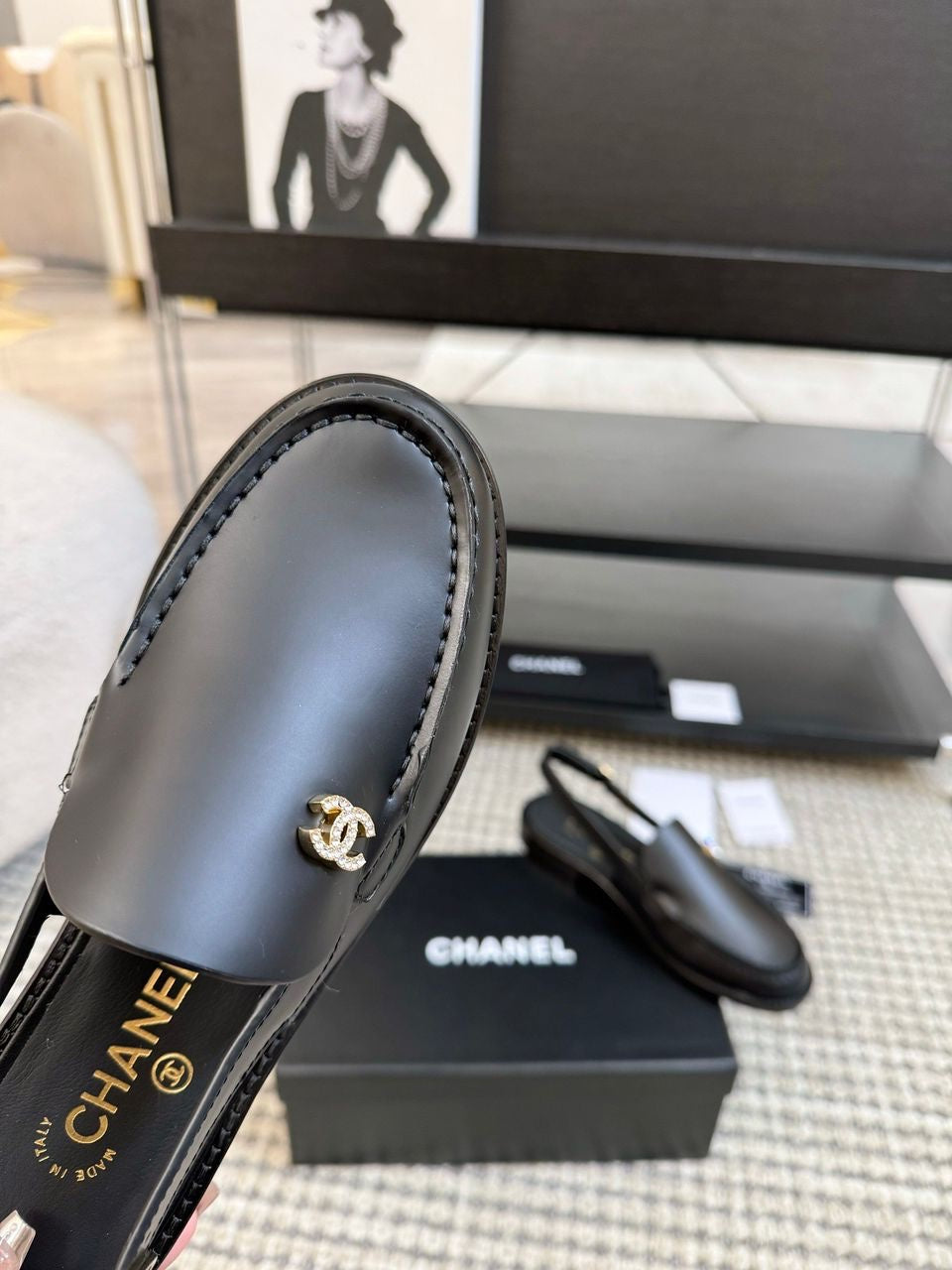 Slingback Chanel Noir