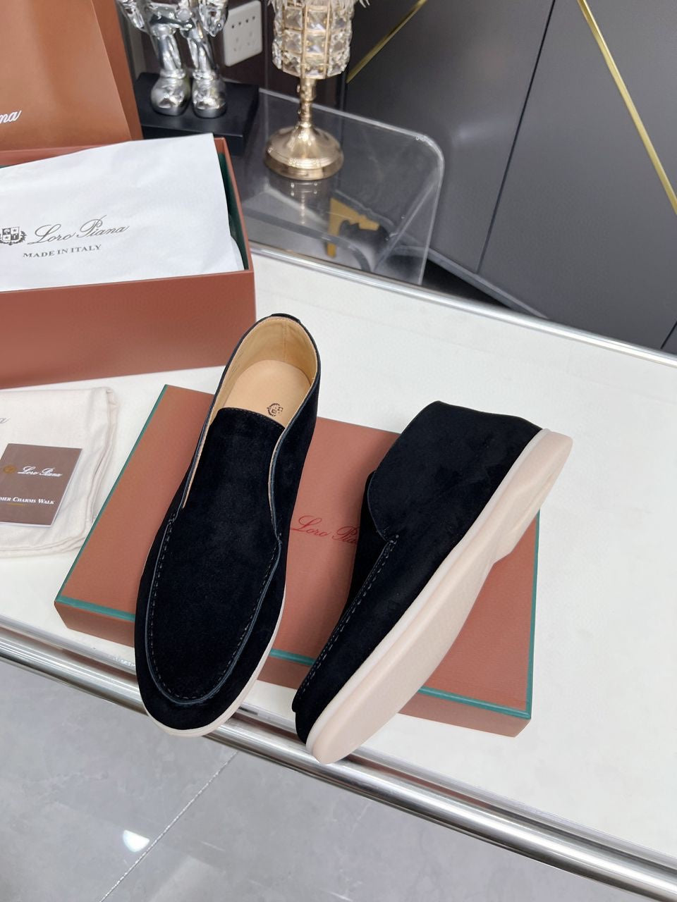 BOTTINES LORO PIANA NOIR HOMME