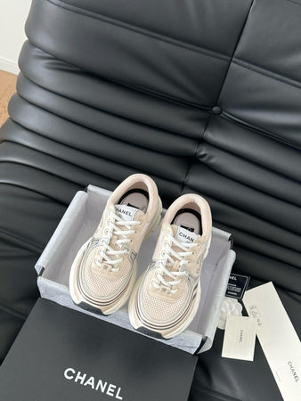 Sneakers Chanel Femme Beige Clair