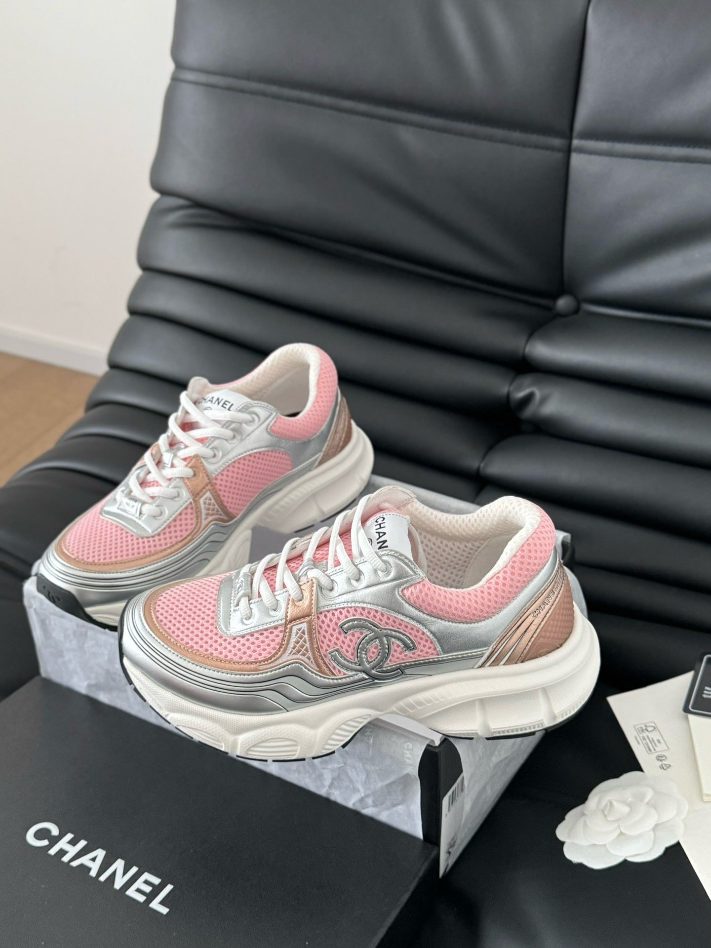 Sneakers Chanel Femme Rose