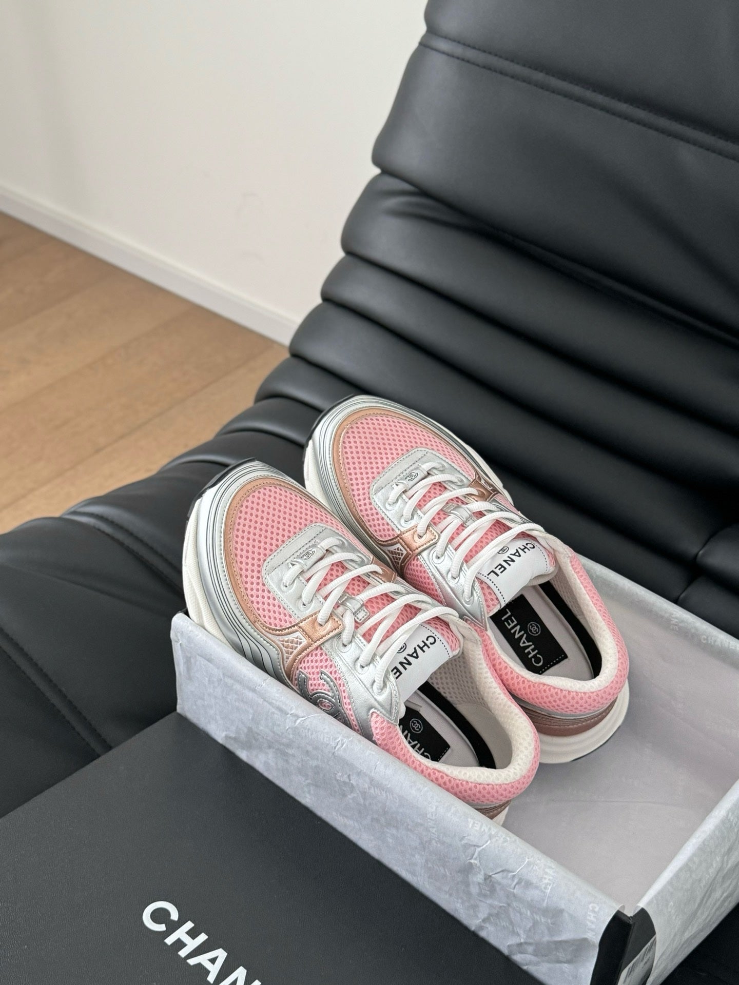 Sneakers Chanel Femme Rose