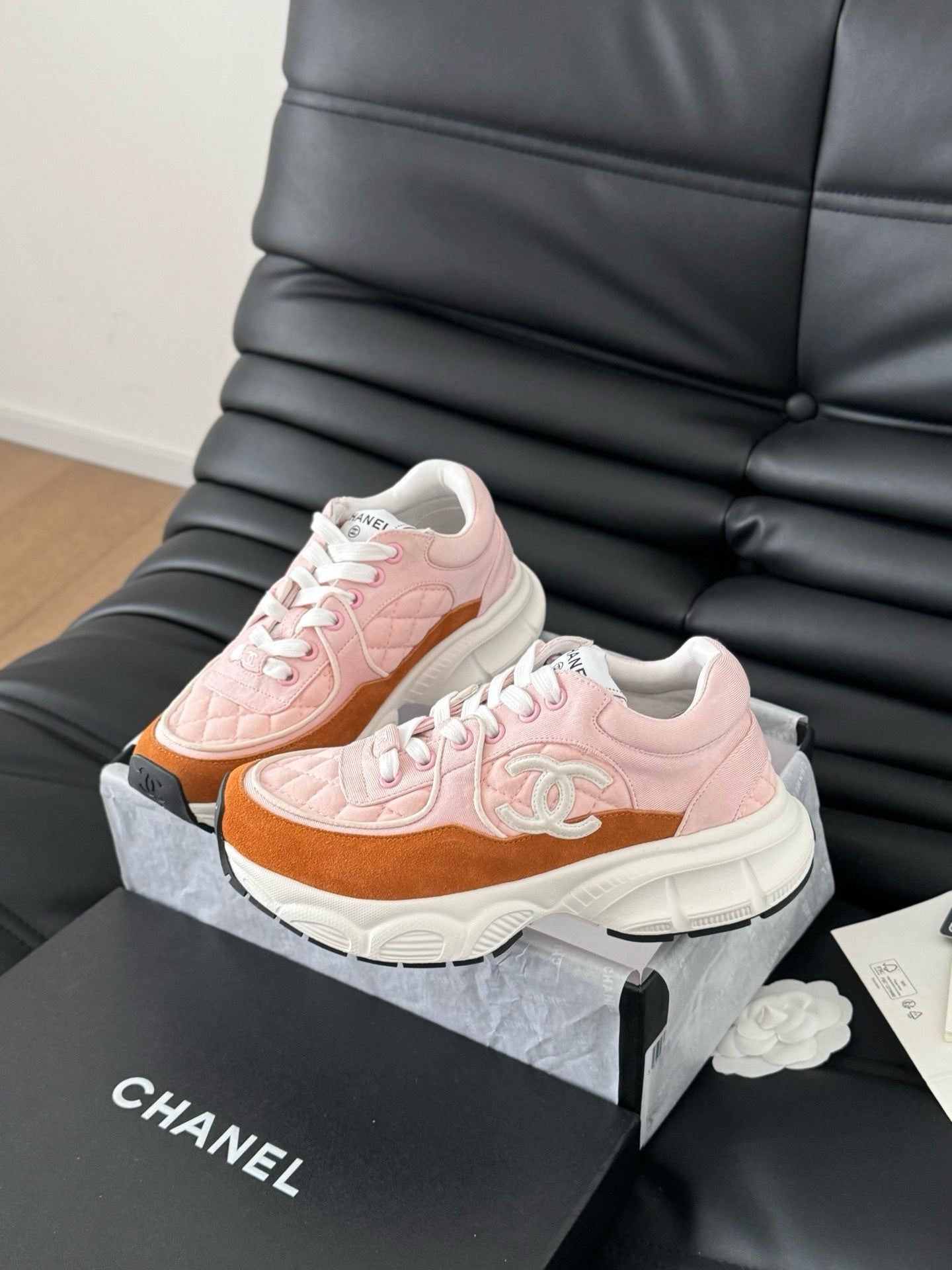 Sneakers Chanel Femme Rose