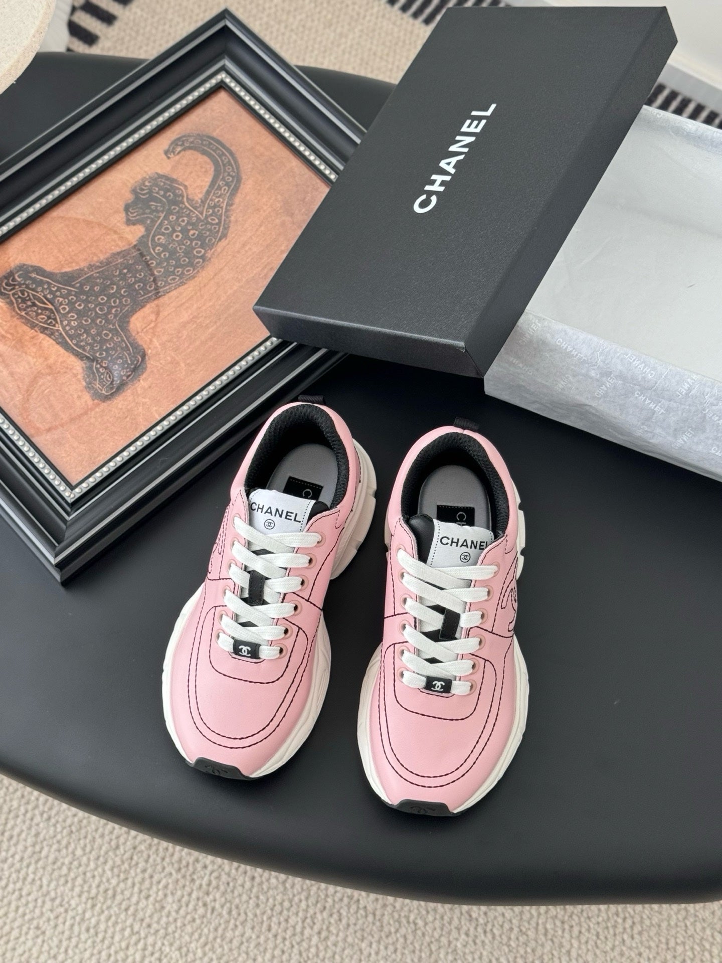 Sneakers Chanel Femme Rose