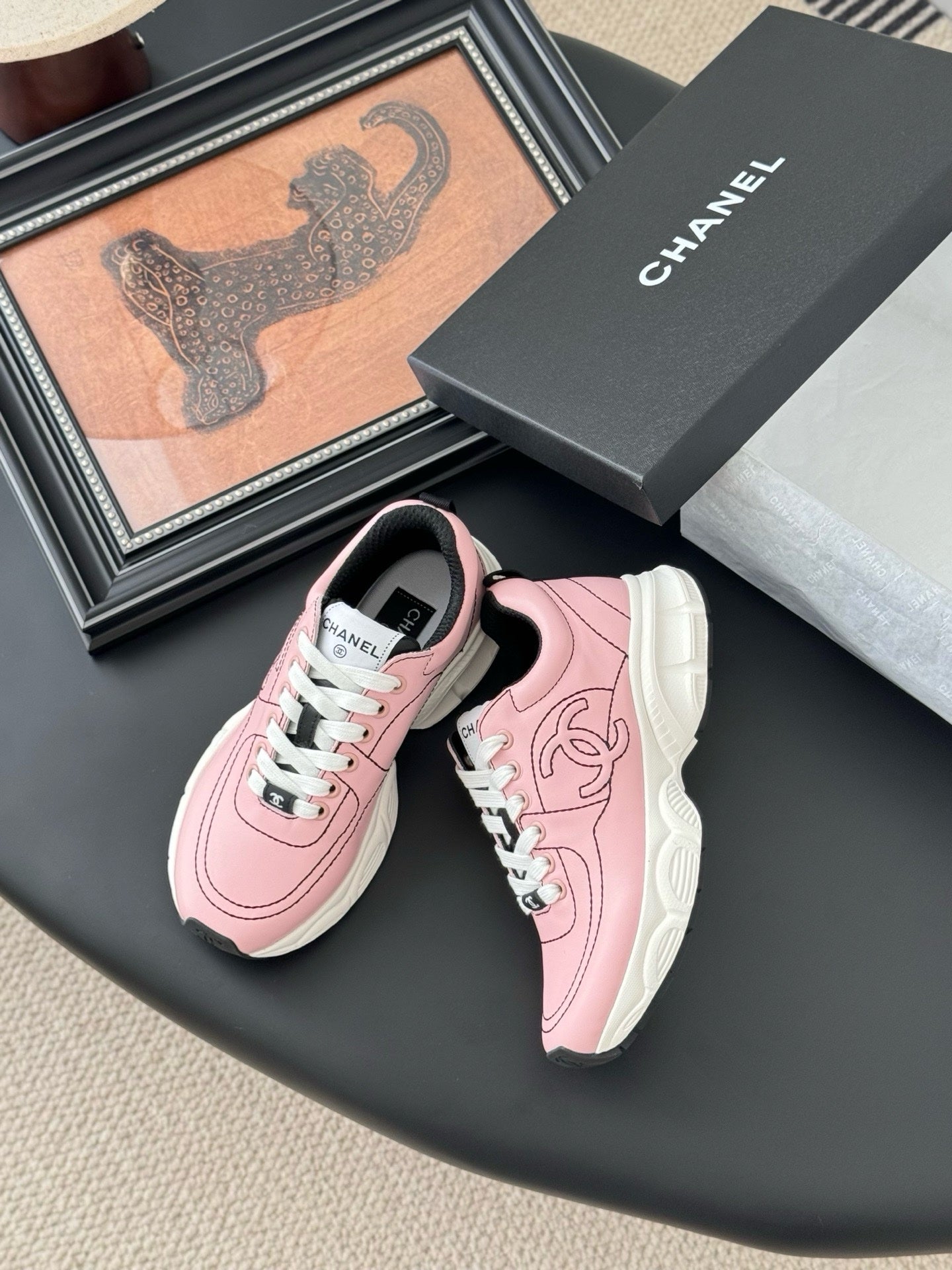 Sneakers Chanel Femme Rose