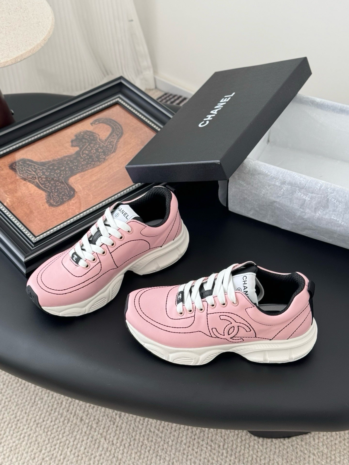 Sneakers Chanel Femme Rose
