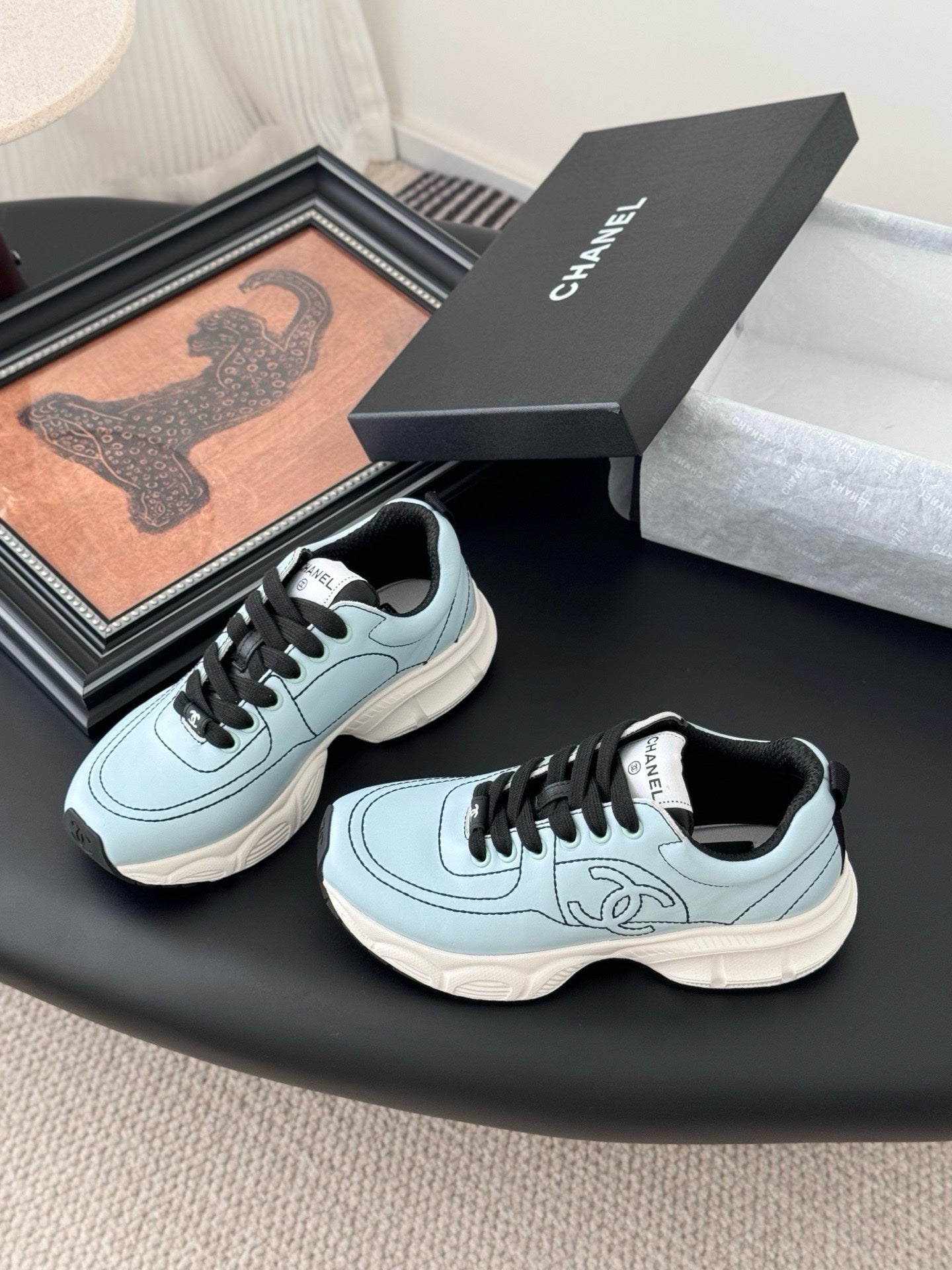 Sneakers Chanel Femme Bleu