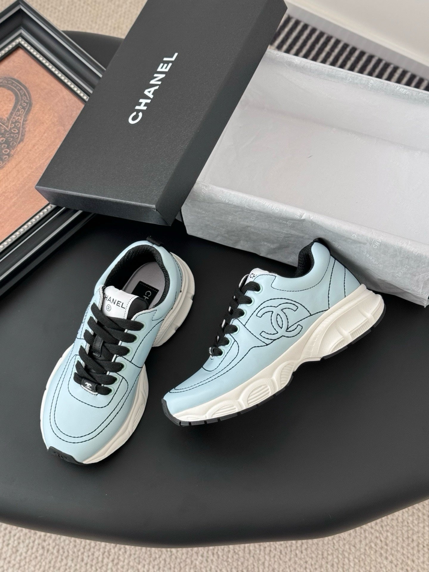 Sneakers Chanel Femme Bleu