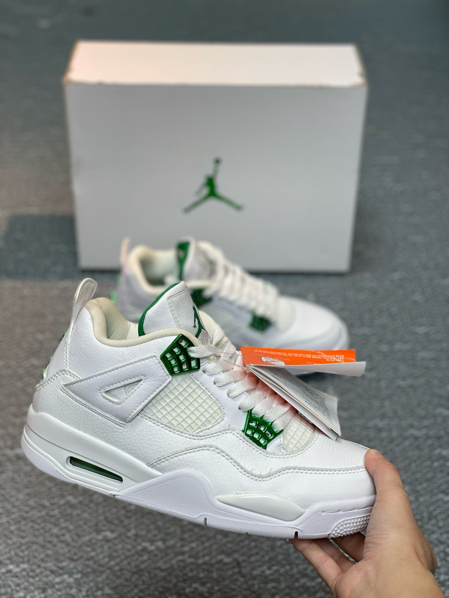 SNEAKERS AIR JORDAN 4 GREEN METALLIC