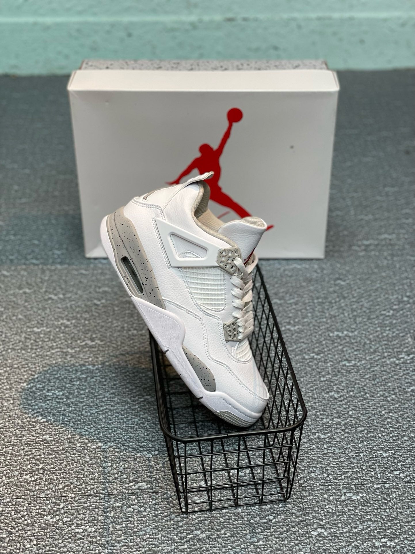 SNEAKERS AIR JORDAN 4 WHITE OREO