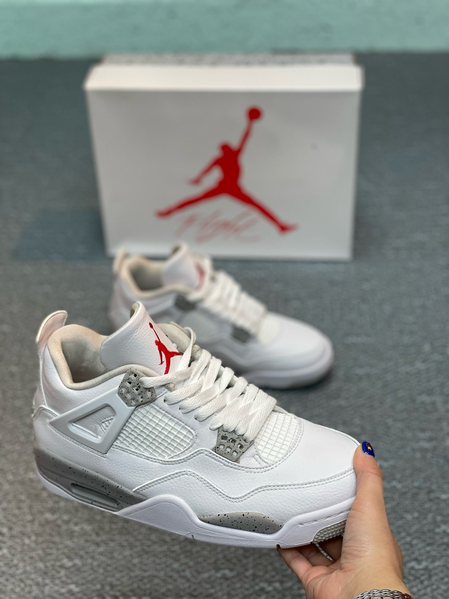 SNEAKERS AIR JORDAN 4 WHITE OREO