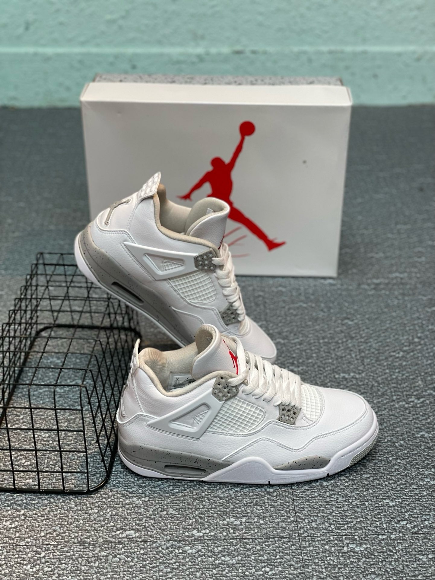 SNEAKERS AIR JORDAN 4 WHITE OREO