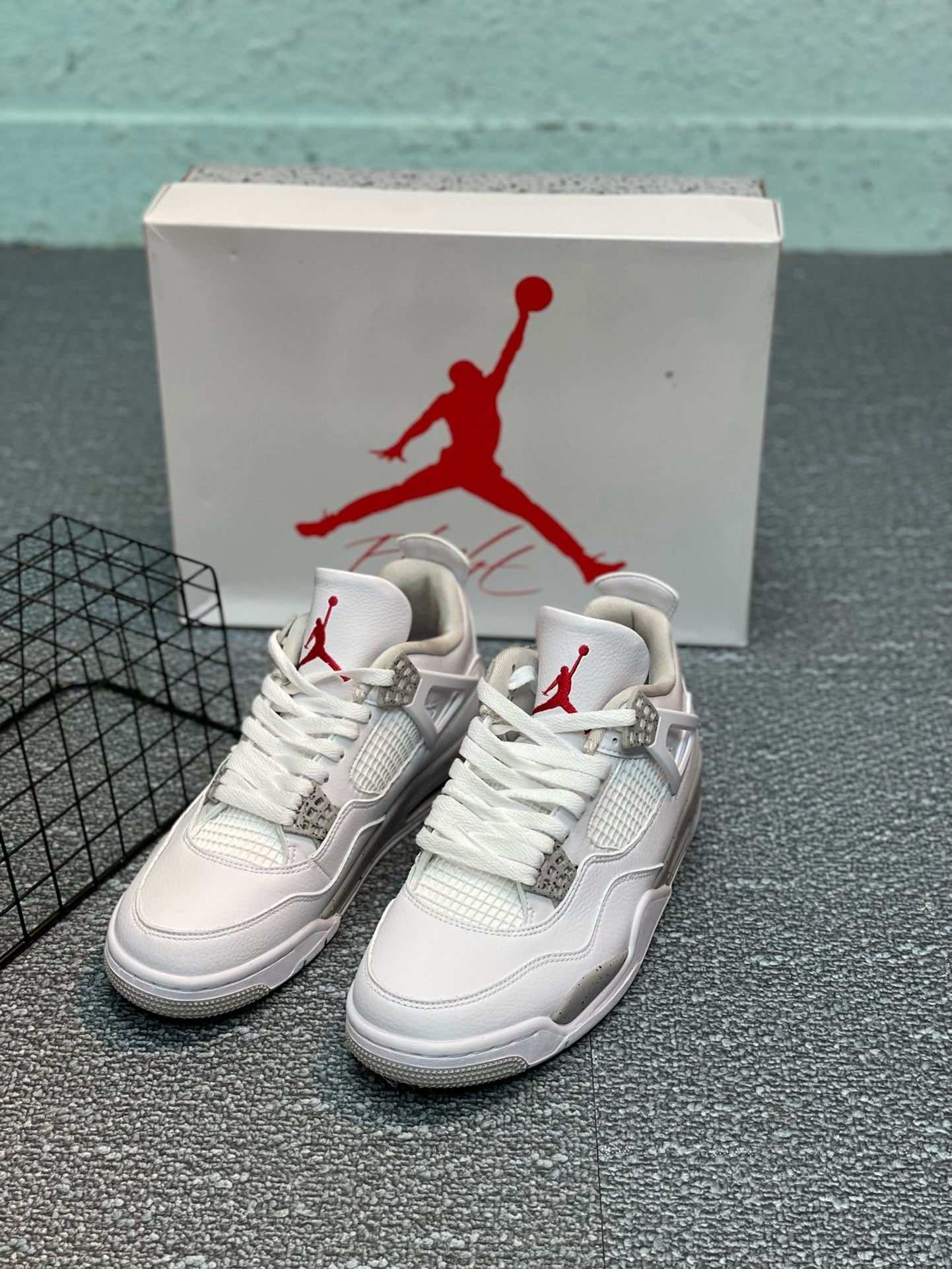SNEAKERS AIR JORDAN 4 WHITE OREO