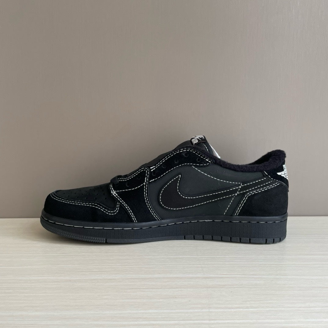 SNEAKERS AIR JORDAN 1 LOW TRAVIS SCOTT BLACK PHANTOM