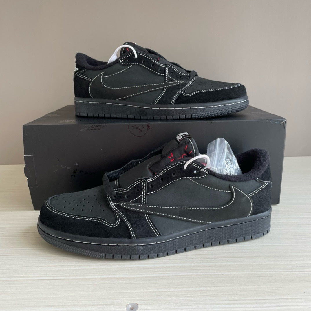 SNEAKERS AIR JORDAN 1 LOW TRAVIS SCOTT BLACK PHANTOM