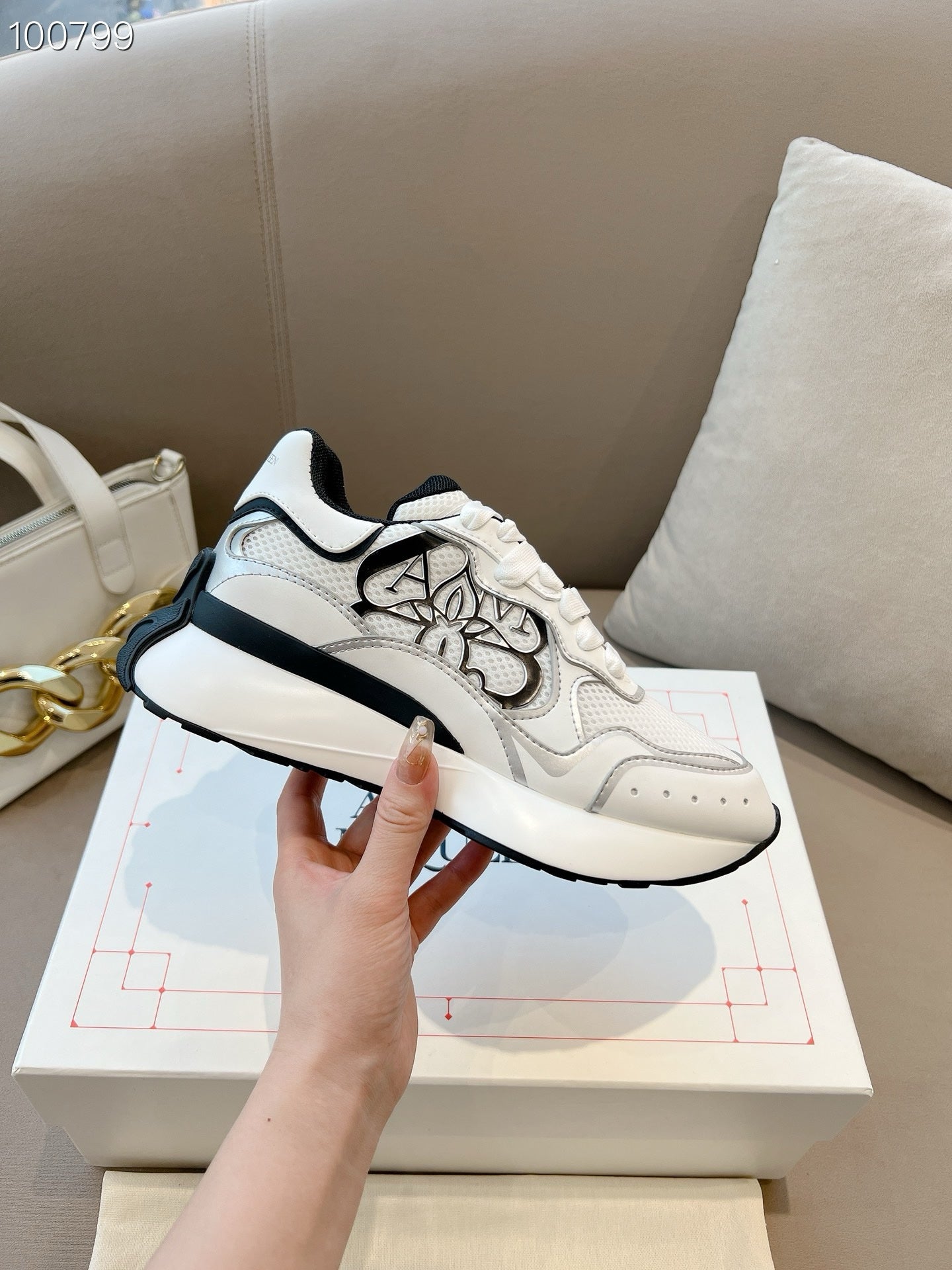 SNEAKERS ALEXANDER MCQUEEN SPRINT BLANC 3D