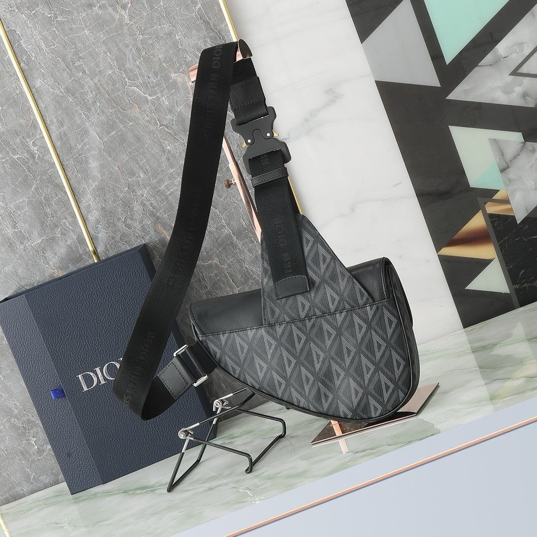 SACOCHE SADDLE DIOR DIAMOND NOIR