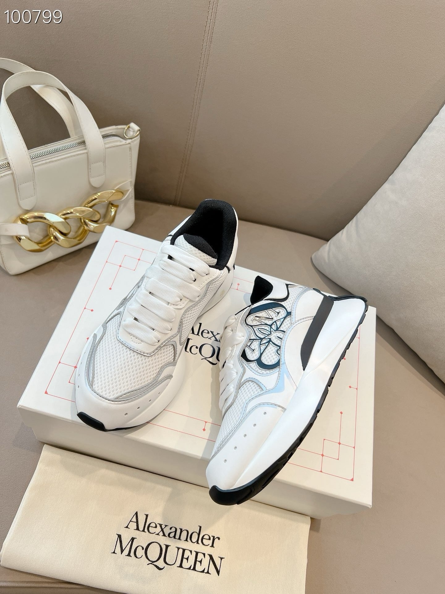 Sneakers Alexander McQueen Sprint Blanc 3D