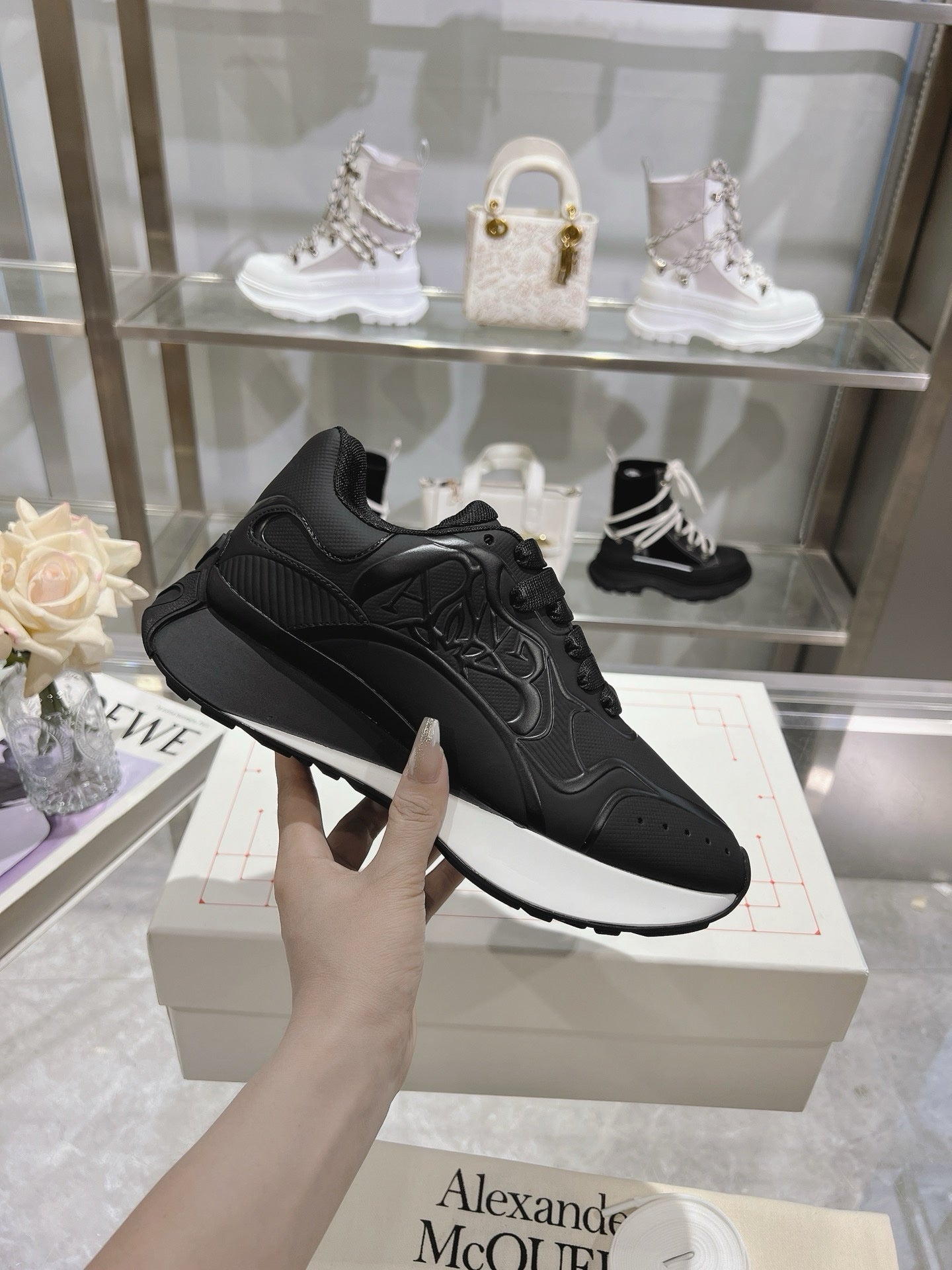 SNEAKERS ALEXANDER MCQUEEN SPRINT NOIR 3D