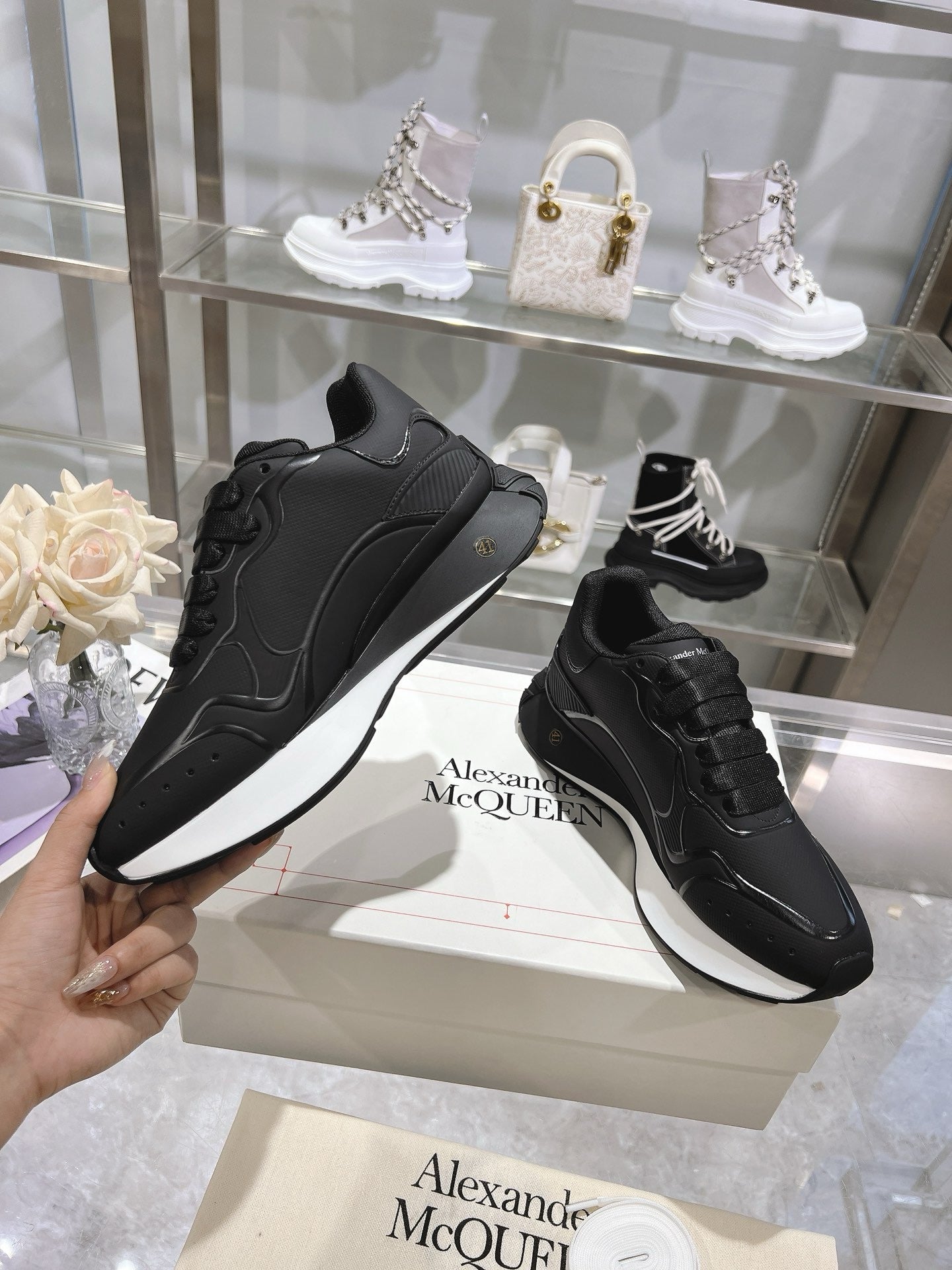 SNEAKERS ALEXANDER MCQUEEN SPRINT NOIR 3D