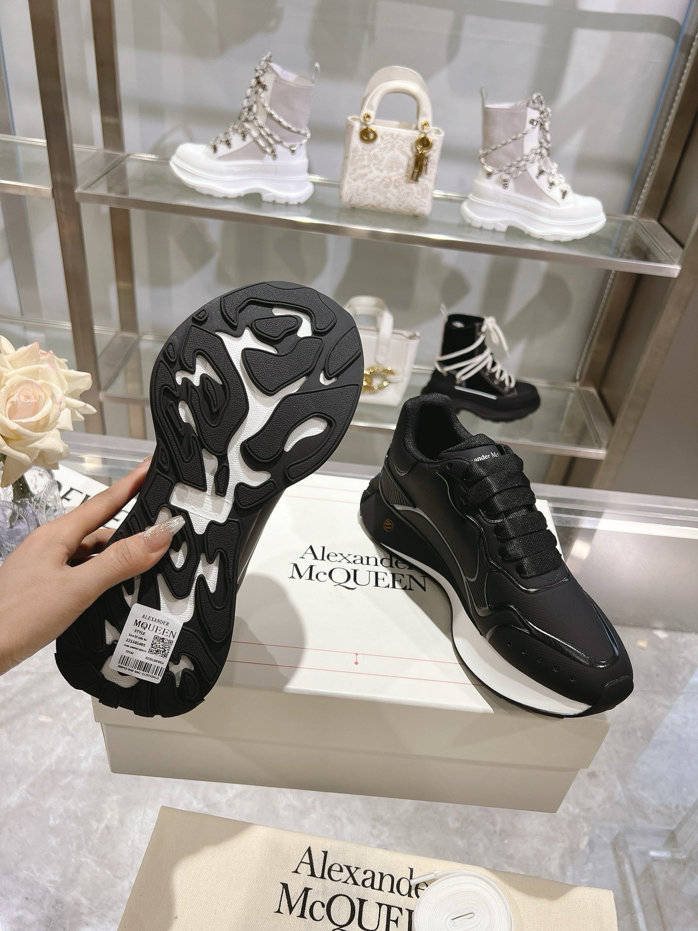 SNEAKERS ALEXANDER MCQUEEN SPRINT NOIR 3D