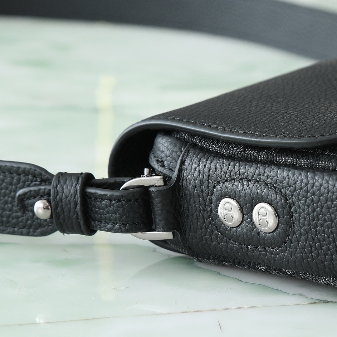 SACOCHE SADDLE DIOR MINI OBLIQUE NOIR