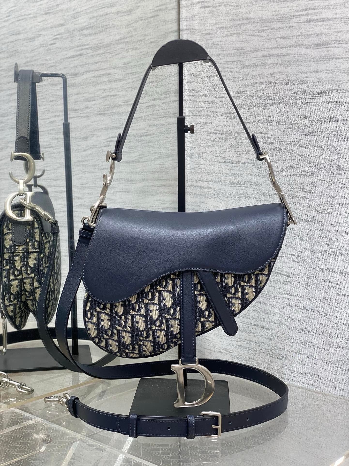Sac A Main Dior Saddle Oblique Bleu