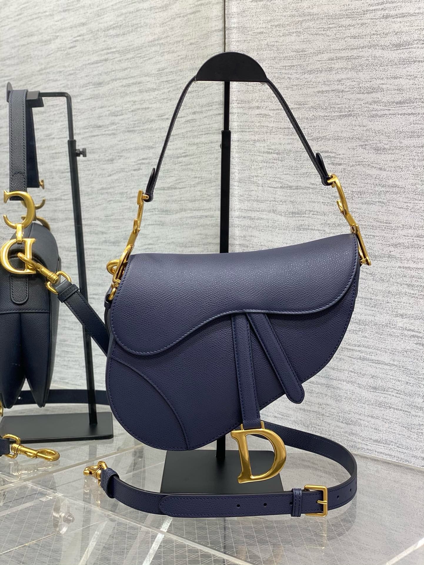 Sac A Main Dior Saddle Bleu Marine