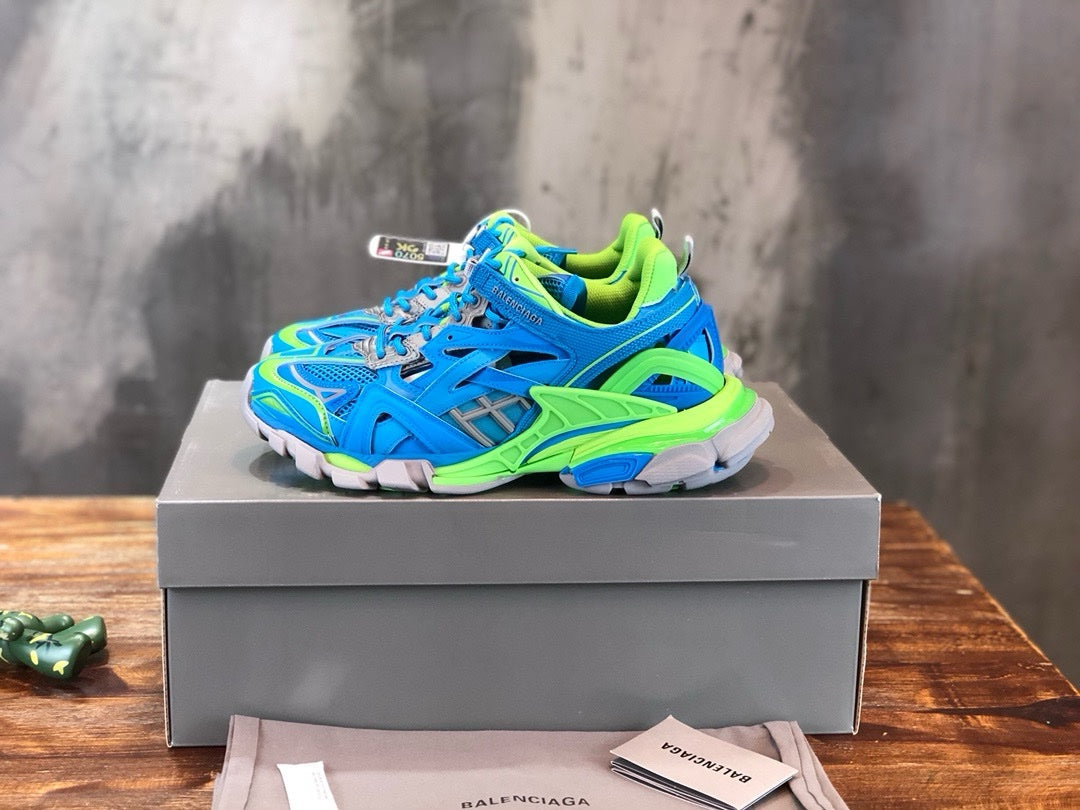 SNEAKERS BALENCIAGA TRACK 2 BLEU VERT