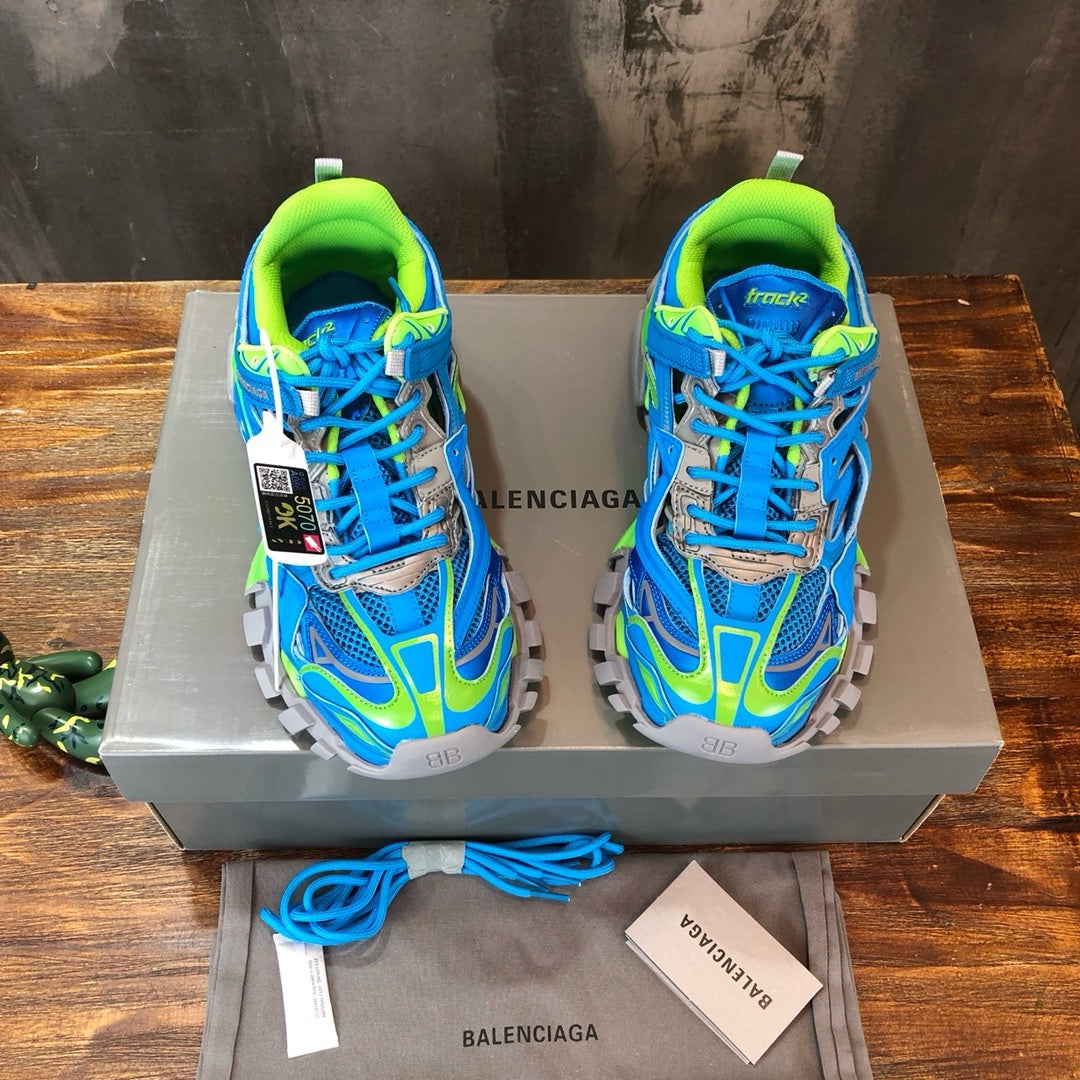SNEAKERS BALENCIAGA TRACK 2 BLEU VERT