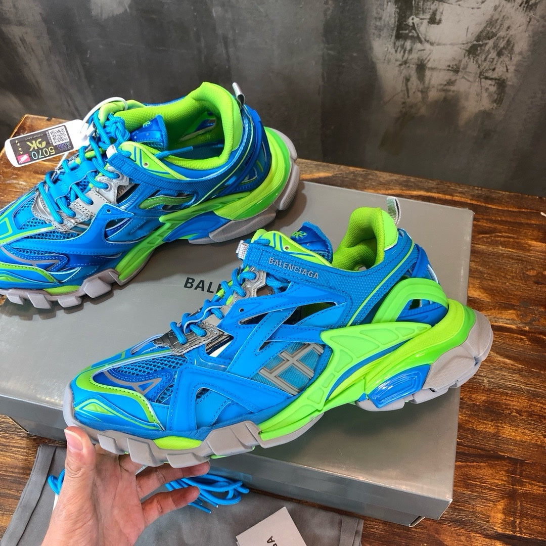 Sneakers Balenciaga Track 2 Bleu Vert