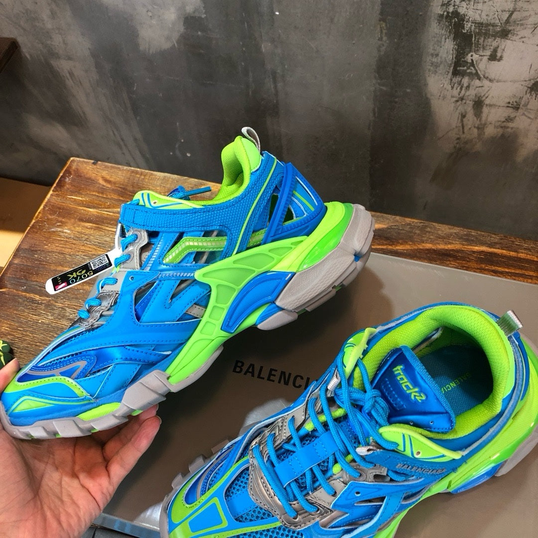 SNEAKERS BALENCIAGA TRACK 2 BLEU VERT