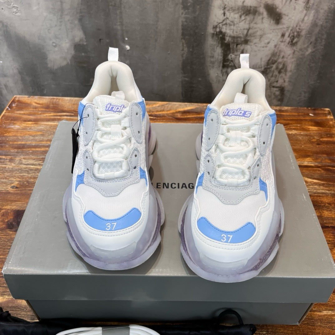 SNEAKERS BALENCIAGA TRIPLE S BLANC BLEU