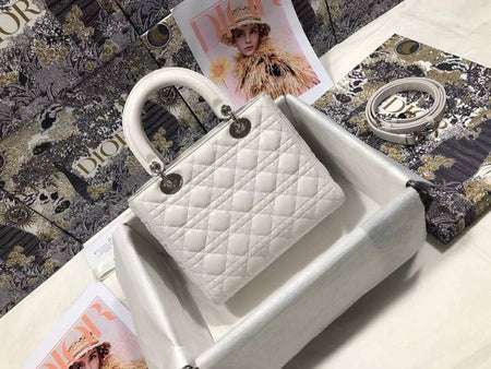 Sac Lady Dior Blanc Argent