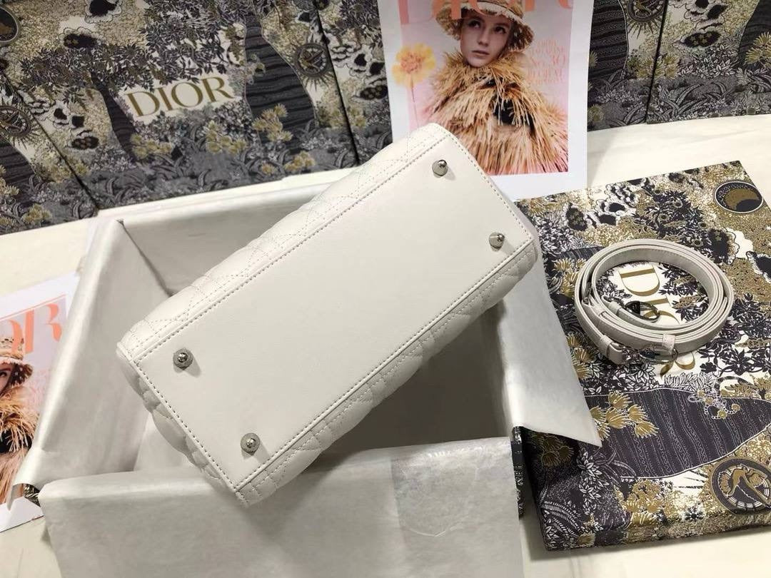 Sac Lady Dior Blanc Argent