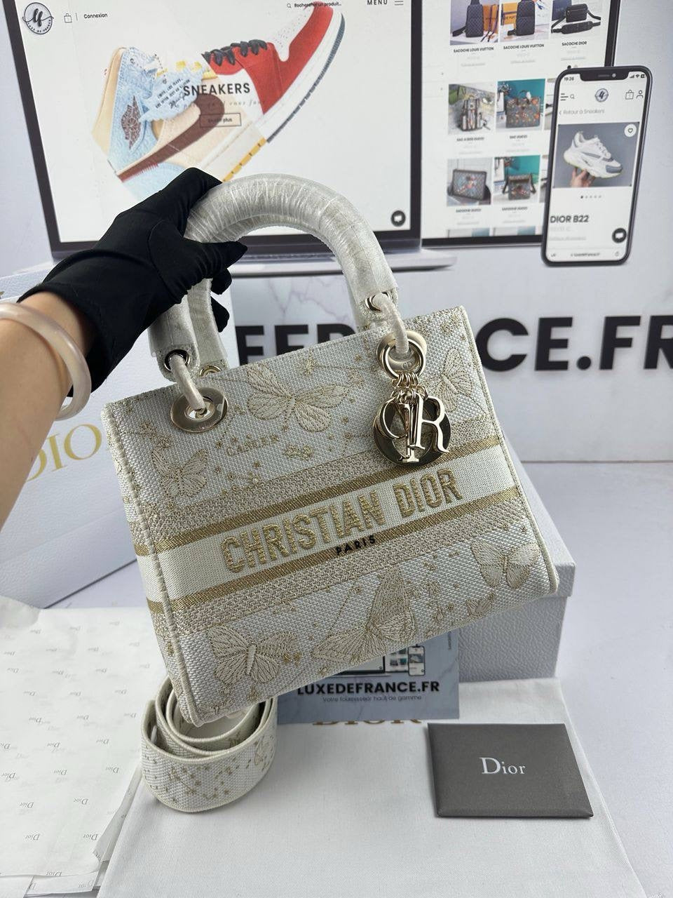 Sac A Main Dior Lady D Lite Or