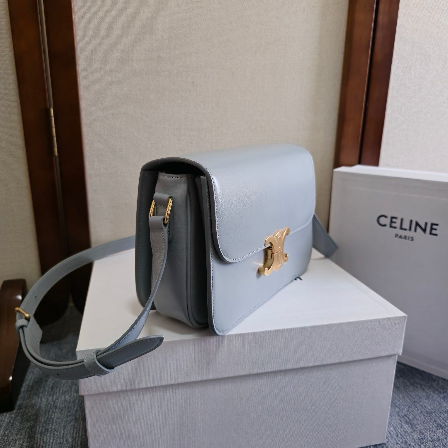 Sac A Main Céline Triomphe Bleu