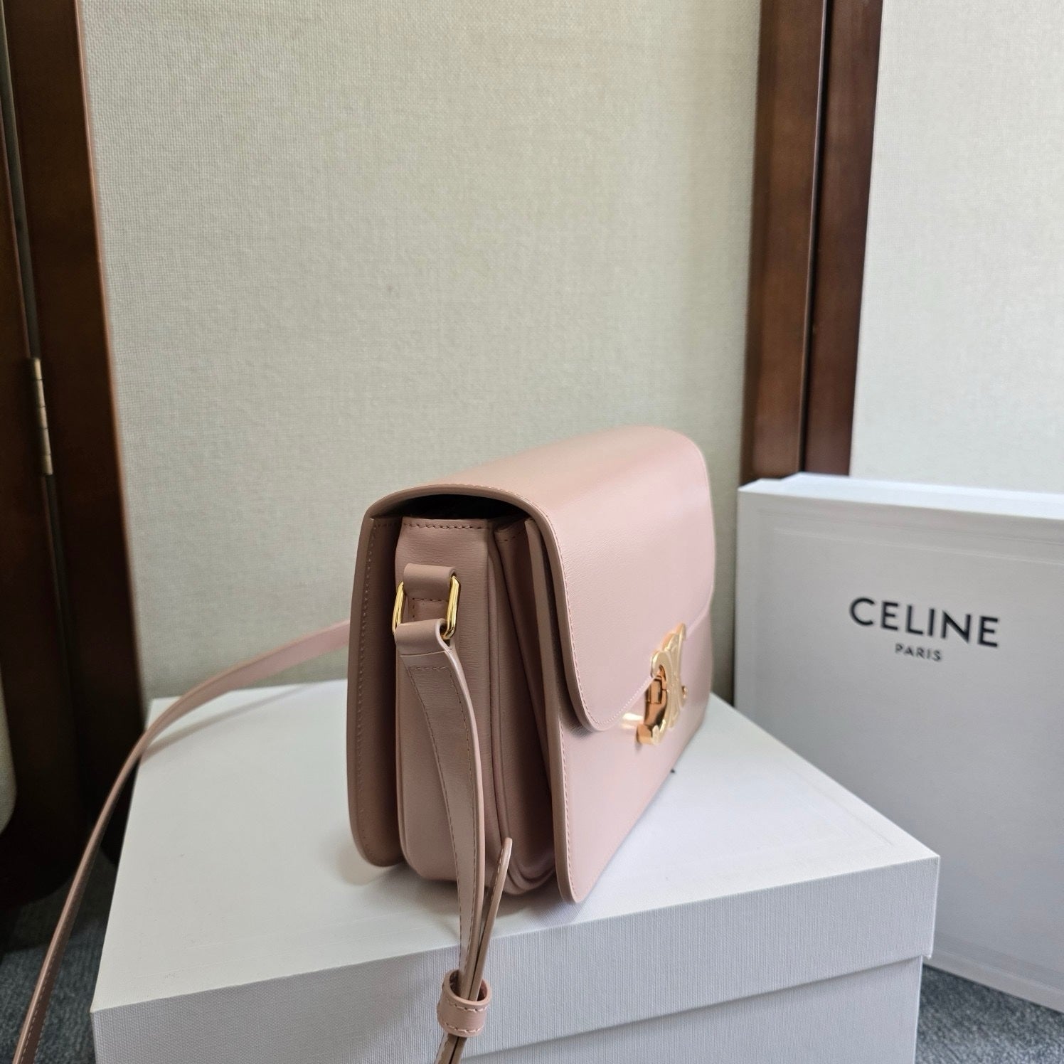 Sac A Main Céline Triomphe Rose Pale