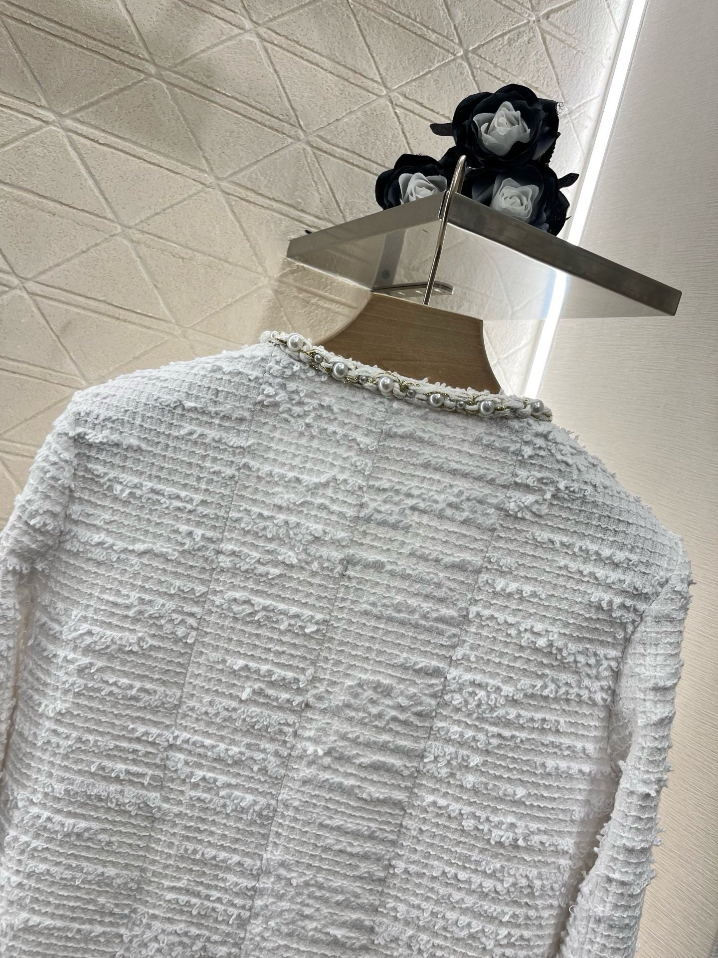 Veste Tweed Chanel Blanc Femme