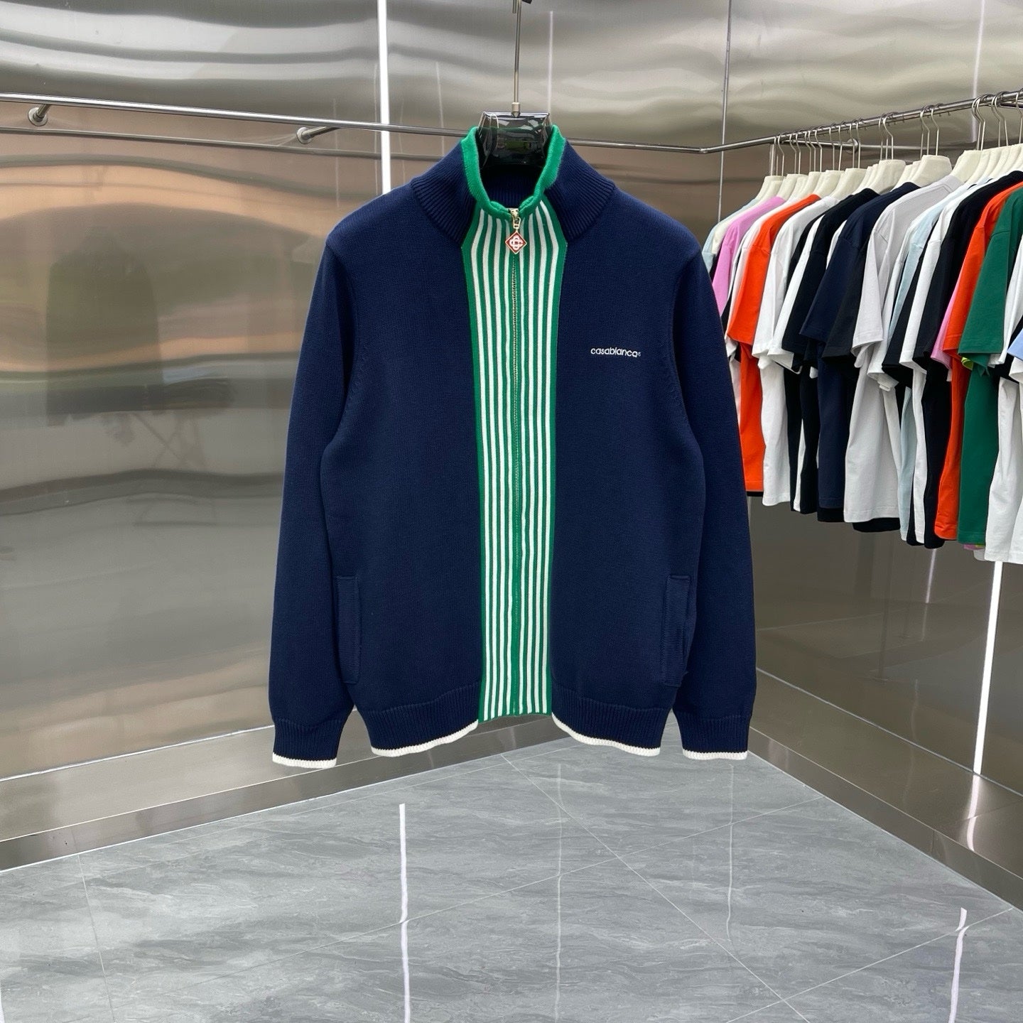 VESTE CASABLANCA BLEU VERT