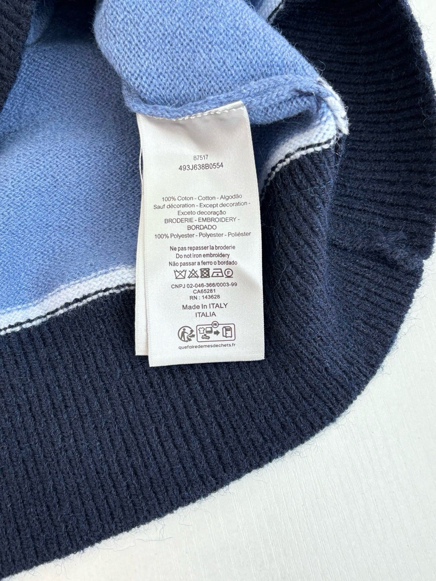 PULL DIOR BLEU