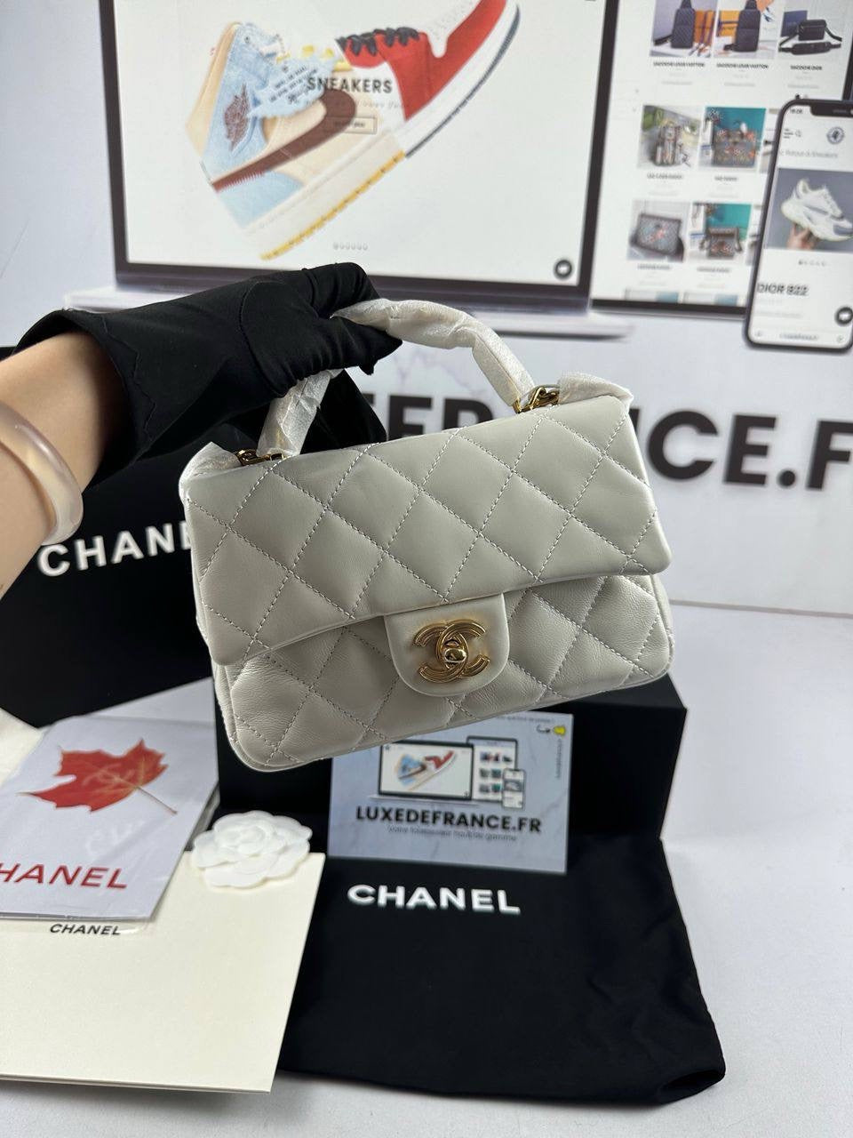 Sac A Main Chanel A Rabat Blanc
