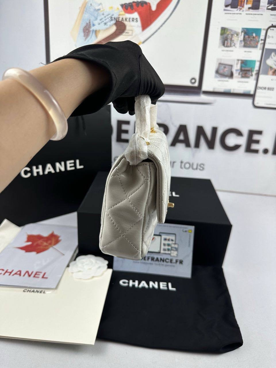 Sac A Main Chanel A Rabat Blanc