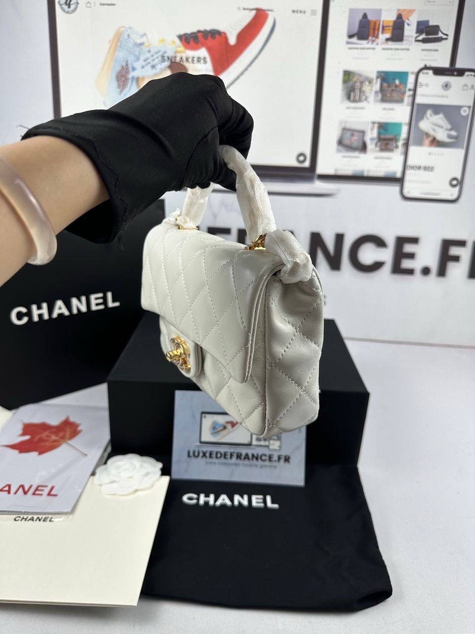 Sac A Main Chanel A Rabat Blanc