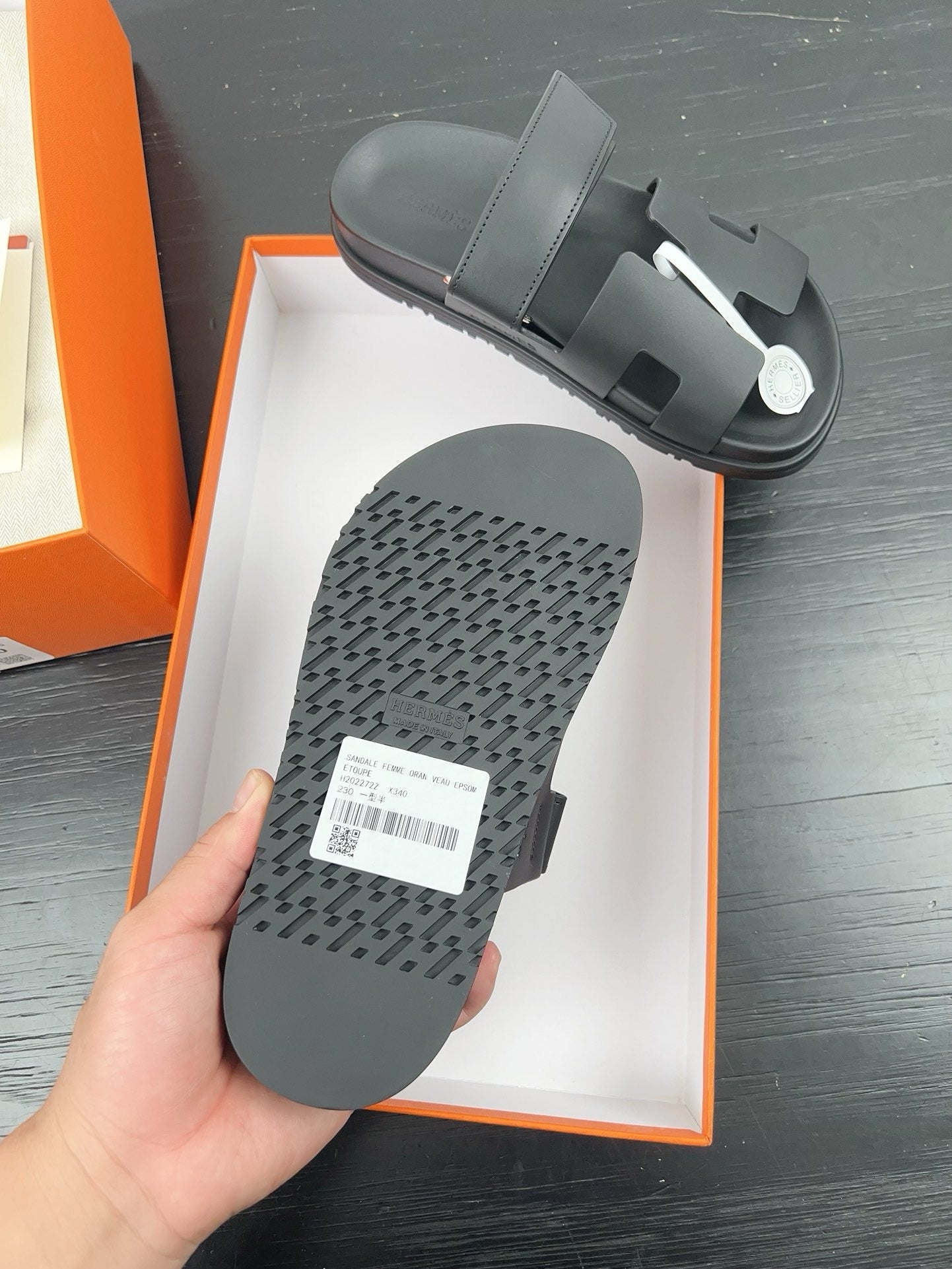 SANDALES HERMES CHYPRE ÉTOUPE HOMME