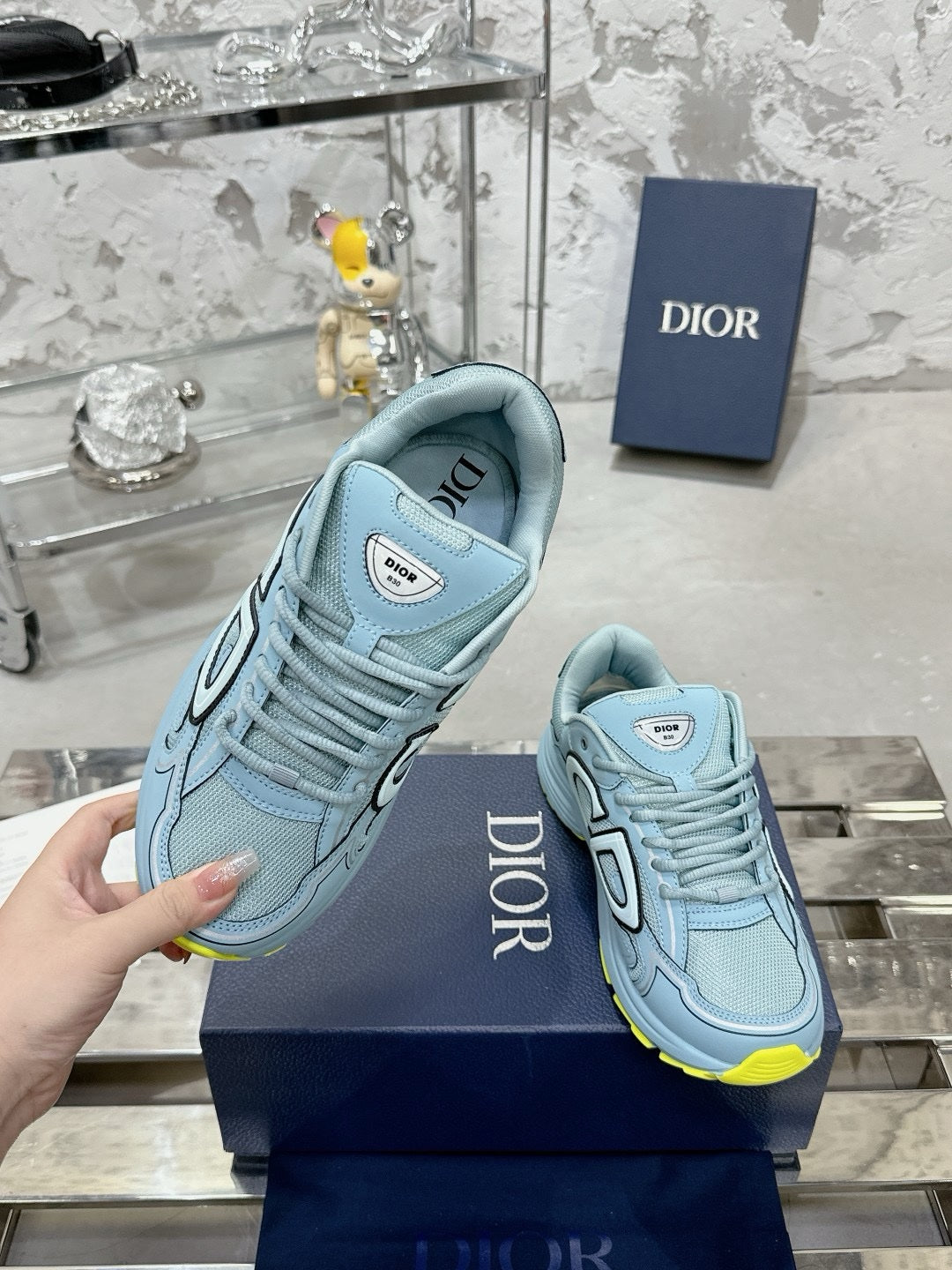 SNEAKERS DIOR B30 BLEU
